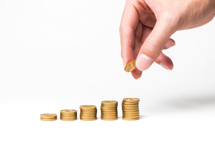 お金が貯まっていく画像